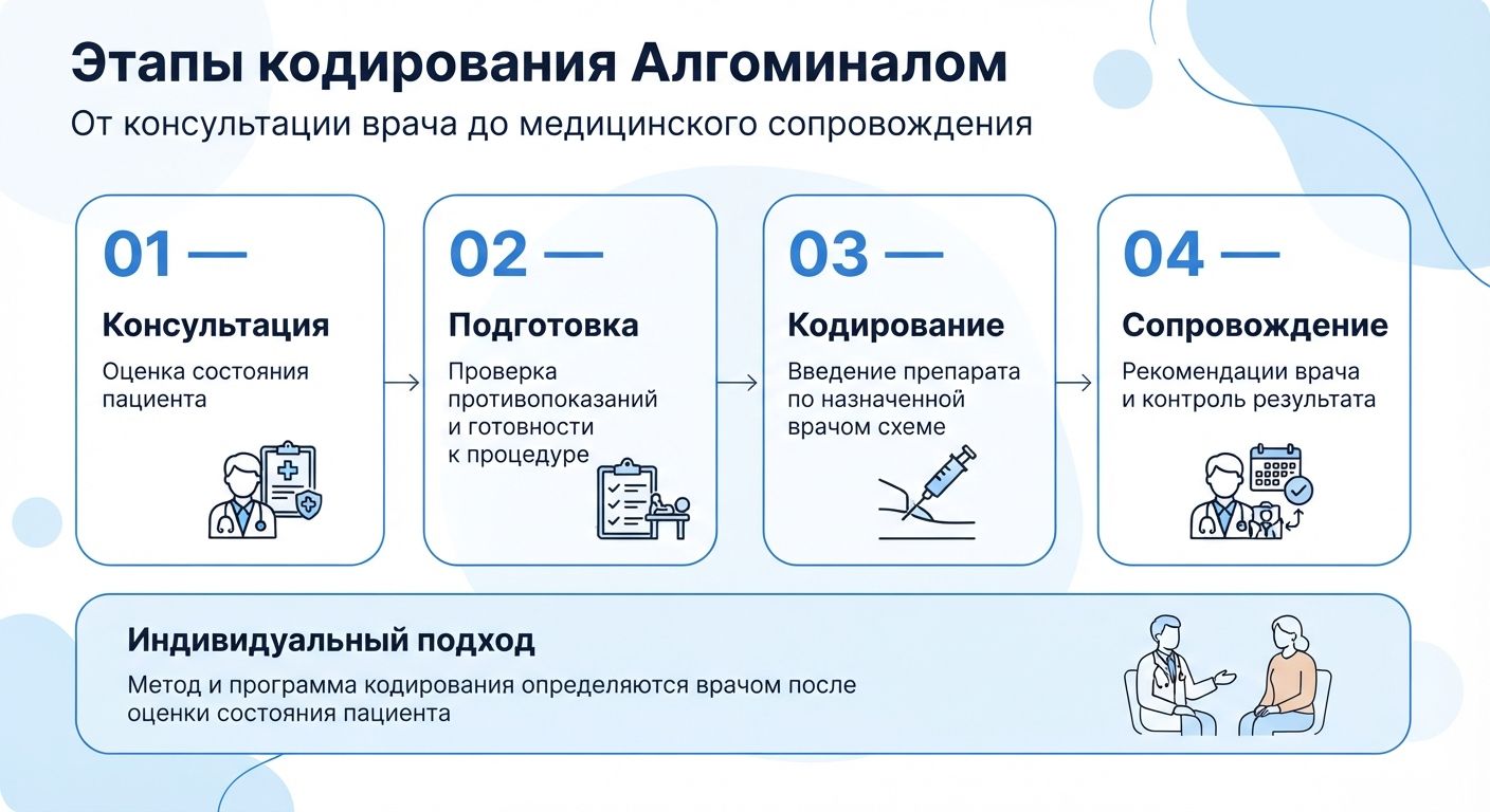 Кодирование препаратом «Алгоминал» в Черногорске инфографика
